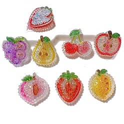 (52) Непрозрачная лаванда Кабошоны из смолы, с блеском, имитация фруктов, разнообразные, разноцветные, 18~23 мм