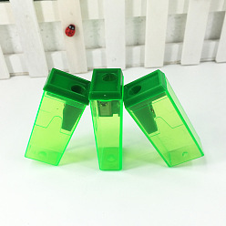 Зеленый Пластиковые точилки карандашей, для офиса, школы и повседневных товаров, кубоид, зелёные, 6x2.3x1.5 см