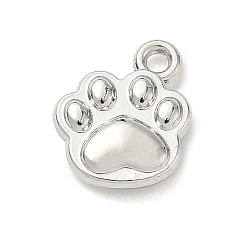 Платина Подвески из сплава , лапы печатать прелести, платина, 11x10x3 мм, отверстие : 1.5 мм