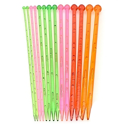 (52) Непрозрачная лаванда Набор крючков для вязания крючком с пластиковой ручкой, инструменты для вязания своими руками, разноцветные, 250 мм