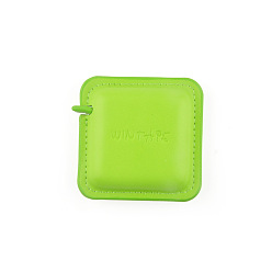 Зеленый газон Искусственная кожа метрическая и имперская мягкая рулетка, для тела, шитье, портной, одежда, квадрат с логотипом, зеленый газон, 0.7x0.7 см, около 1.5 м (4.92 футов)/рулон