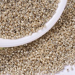 (DB0433) Гальваническое Шампанское Бусины miyuki delica, цилиндр, японский бисер, 11/0, (дБ 0433) оцинкованное шампанское, 1.3x1.6 мм, Отверстие: 0.8 мм, о 2000 шт / бутылка, 10 г / бутылка
