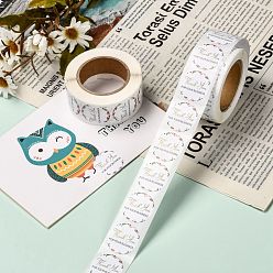 Colorful 1 Inch Thank You Theme Self-Adhesive Paper Stickers, Gift Tag, for Party, Decorative Presents, Round with Thank You for Your Business, Colorful, 25mm, 500pcs/roll