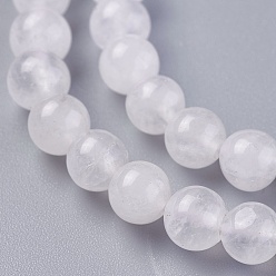 Quartz Crystal Natural Quartz Crystal Beads Strands, Rock Crystal Beads, Round, 6mm, Hole: 1mm, about 65pcs/strand, 15.1~15.3 inch(38.5~39cm)