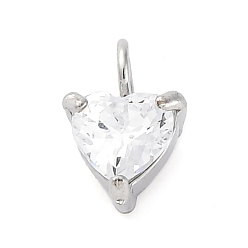 Сердце 304 микро нержавеющей стали прокладывать Цирконом подвески, сердце, 7.5x5x3 мм, отверстие : 1.8 мм