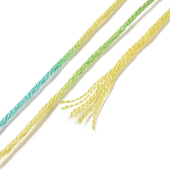 Lime Green 10 Skeins 6-Ply Polyester Embroidery Floss, Cross Stitch Threads, Segment Dyed, Lime Green, 0.5mm, about 8.75 Yards(8m)/skein