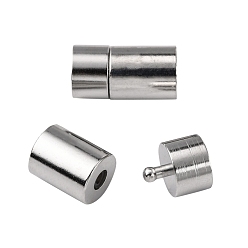 Platinum Brass Bayonet Clasps, Platinum, 21x11.5mm, Hole: 10mm