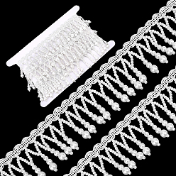 Белый 2ярдов пластиковой и полиэстерной бисерной отделки, для аксессуаров для одежды, белые, 1-3/4 дюйм (45 мм)