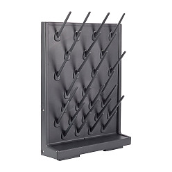 Black Plastic 27 Detachable Pegs Drying Rack, Laboratory Glassware Drying Rack, Wall Mount and Desk Stand, Lab Supply, Black, 40x12x55cm