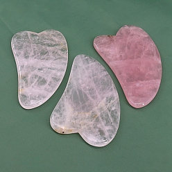 Сердце Натуральный розовый кварц гуа-ша доски, сердце, 85x50 мм