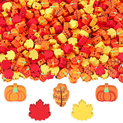 Mixed Shapes 300 бусины из полимерной глины ручной работы., разнообразные, 8.5~10x7~10x5 мм, отверстие : 1.6 мм