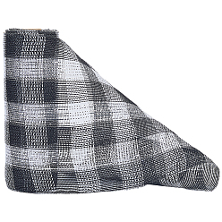 Черный Полиэстеровая декоративная сетчатая лента для новогодних елок, венки, гирлянды, художественные ремесла украшения, чёрные, 265x0.8 мм, 10 ярдов / ролл