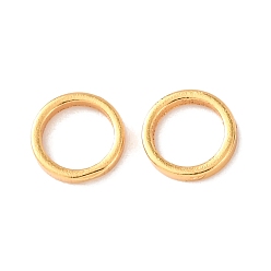 Настоящее золото 24K Латунные соединительные колечки, плоское кольцо, без кадмия и без свинца, стойки покрытие, долговечный, реальный 24 k позолоченный, 6x0.7 мм, внутренний диаметр: 4.7 мм