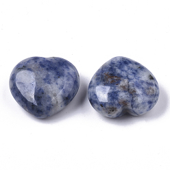 Blue Spot Jasper Natural Blue Spot Jasper Healing Stones, Heart Love Stones, Pocket Palm Stones for Reiki Balancing, 29~30x30~31x12~15mm