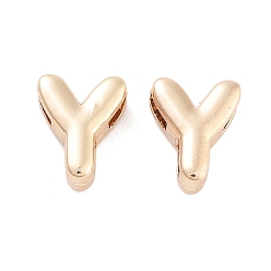 Letter Y Стойки подвески обшивки сплава, без кадмия и без свинца, гальванический никель, золотой свет, Письмо Y, 9.5x7.5x4 мм, отверстие : 1.5x2.5 мм