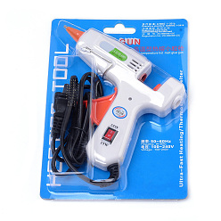 White Jewelry Tools Glue Guns, Type A Plug(US Plug), White, 120x145mm, Fit for 7~7.5mm Plastic Sticks