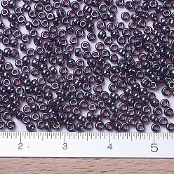 (RR171) Dark Smoky Amethyst Luster MIYUKI Round Rocailles Beads, Japanese Seed Beads, (RR171) Dark Smoky Amethyst Luster, 11/0, 2x1.3mm, Hole: 0.8mm, about 1100pcs/bottle, 10g/bottle
