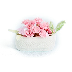 Бледно-Розовый Модель десерта из смолы на полке для цветов на окне, украшение куклы, аксессуары для ролевых игр, розовый жемчуг, 45x18x45 мм