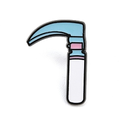 Небесно-голубой Эмалевые значки в стиле meidcal, булавки для лацканов из сплава для одежды рюкзака, трахеальная канюля, чёрные, голубой, 26x18 мм