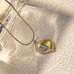 Золотой & Цвет Нержавеющей Стали 304 двухцветные ожерелья из нержавеющей стали с подвеской в форме капли для женщин, золотые и нержавеющая сталь цвет, 18.19 дюйм (46.2 см)