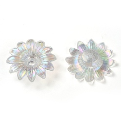 Прозрачный АВ Прозрачные акриловые бусины, AB цвет, цветок, ясно AB, 34x34x9 мм, отверстие : 4 мм, Около 260 шт / 500 г