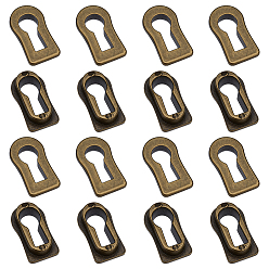 Античная Бронза 16шт. винтажные таблички с ключами из цинкового сплава, розетки замка, овальные, античная бронза, 20x11x5 мм