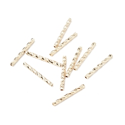 Golden Gerade Rohrperlen aus Messing, cadmiumfrei und bleifrei, langlebig überzogen, golden, 14.5~15x1.5 mm, Bohrung: 0.9 mm