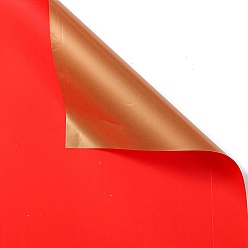 Red 20 Sheets Waterproof Gift Wrapping Paper, Square, Folded Flower Bouquet Wrapping Paper Decoration, Red, 560x550mm