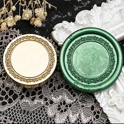 Круглые Цветочная рамка, латунные головки штампов, для сургучной печати, изготовление свадебных приглашений, золотые, круглые, 25x14 мм, внутренний диаметр: 7.5 мм