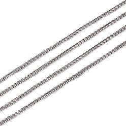 Платина Латунь бордюр цепи, пайки, без кадмия, без никеля и без свинца, с катушкой, платина, 2x1.5x0.3 мм