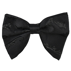 Черный 1галстуки-бабочки из полиэстера и искусственного шелка для жениха, регулируемые галстуки-бабочки, бантом, чёрные, 520 мм