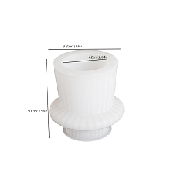 Белый Силиконовые формы для колонн, формы для подсвечников, формы для литья гипсовой смолы, белые, 9.1x9.3 см