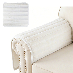 White Polyester Plush Sofa Cushion, Rectangle, White, 700x700x2.5mm