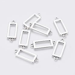 Античное Серебро Соединители звеньев сплава, без кадмия и без свинца, прямоугольные, античное серебро, 30x11.5x2 мм, отверстие : 2 мм