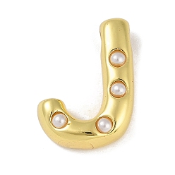 Letter J Латунные подвески, без кадмия, без никеля и без свинца, с абс, Письмо ~ Z, буква J, 20.5x15.5x6.5 мм, отверстие : 3.5 мм