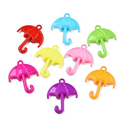 (52) Непрозрачная лаванда Непрозрачные акриловые подвески, зонтик, разноцветные, 34x28x5.5x2 мм, отверстие : 2 мм, Около 440 шт / 500 г
