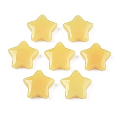 Light Khaki Transparent Spray Painted Glass Beads, Five-pointed Star, Light Khaki, 19x20x5.5mm, Hole: 1.2mm