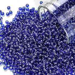 (35) Silver Lined Sapphire Тохо 11/0 круглые бусины, японский бисер, (35) сапфир с серебряной подкладкой, 11/0, 2.2 мм, отверстие : 0.8 мм, Около 1110 шт / 10 г