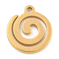 Другие 304 прелести нержавеющей стали, лазерная резка, реальный 18 k позолоченный, вихревые, 11x10x1 мм, отверстие : 1.2 мм