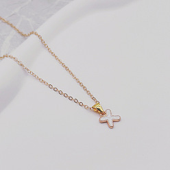 Letter X Ожерелья с подвесками из сплава и белой эмали, золотые, Письмо X, 17.72 дюйм (45 см)