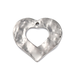 Античное Серебро 304 подвески из нержавеющей стали, , сердце прелести, античное серебро, 30x30x1~2 мм, отверстие : 1.8 мм