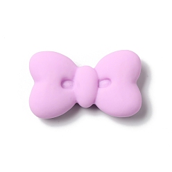 Сливовый Непрозрачные кабошоны из смолы, бантом, слива, 20x33.5x8.5 мм