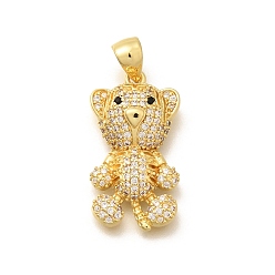 Настоящее золото 18K Стойка металлическая латунная микропрофилированная кубическая циркония подвески, долговечный, без свинца и без кадмия, нести прелести, реальный 18 k позолоченный, 23.5x12.5x5.5 мм, отверстие : 5x3 мм