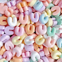 Letter U Непрозрачная смола декодирует кабошоны, для украшения своими руками, Буква U, 12x11.5x6 мм