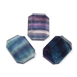 Флюорит Природные флюоритовые кабошоны, прямоугольник граненый, 29~30x21~22x9 мм