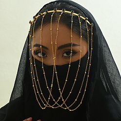 Черный Элегантные винтажные железные и стеклянные серьги-кисточки в ближневосточном стиле для женской вечеринки, золотые, чёрные, внутренний диаметр: 127 мм