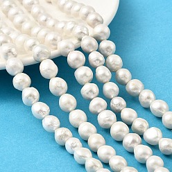 Морская Ракушка Натуральные бусины из жемчуга эдисон нити, культивированный пресноводный жемчуг, круглые, класс 3а+, цвет морской раковины, 10~11 мм, отверстие : 0.6 мм, около 40~42 шт / нитка, 15.75~15.94'' (40~40.5 см)