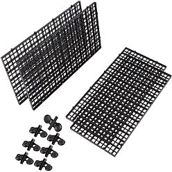 Черный Соединители воздушного клапана аквариума, пластиковые соединители для трубопровода насоса со встроенным делителем, для топливного бака авиационная трубка и перегородка для аквариума на присоске, чёрные, 29.7x15x0.7 см, 52x73x17.5 мм, 16 шт / комплект