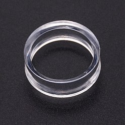 Прозрачный Акриловая рамка дисплея, для хрустального шара diaplay, плоско-круглые, прозрачные, 4.47x1.55 см, Внутренний диаметр: 3.8 cm