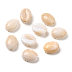 Wheat Opaque Acrylic Beads, Oval, Wheat, 10.5x8x5mm, Hole: 1.2mm, about 1900pcs/500g